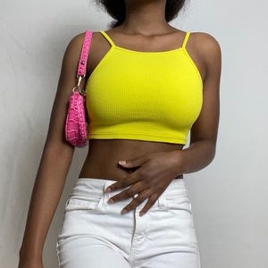 Neon Yellow Crop Top